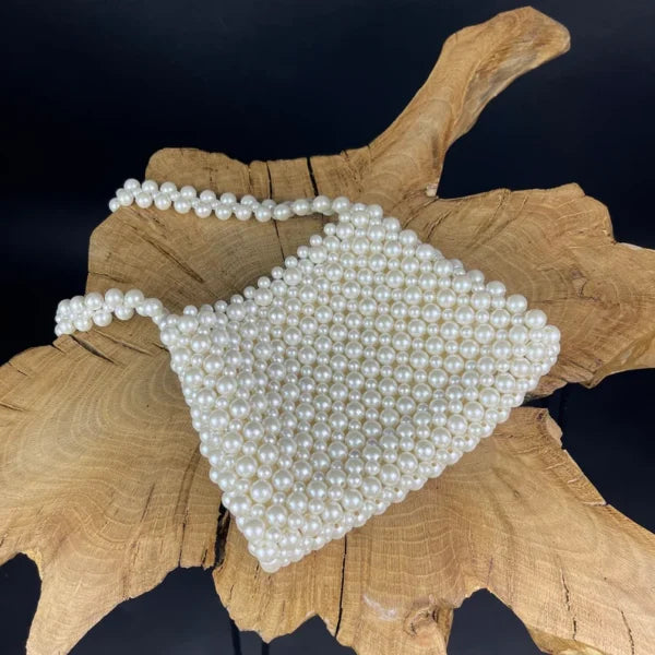 Stylish Pearl Beaded Handbag For Women - Leechoo